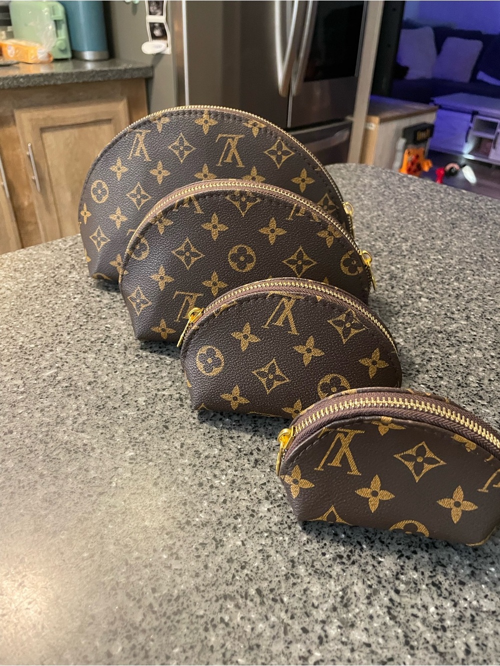 Luxury Monogram Makeup Pouch Set - Picture 8 of 8